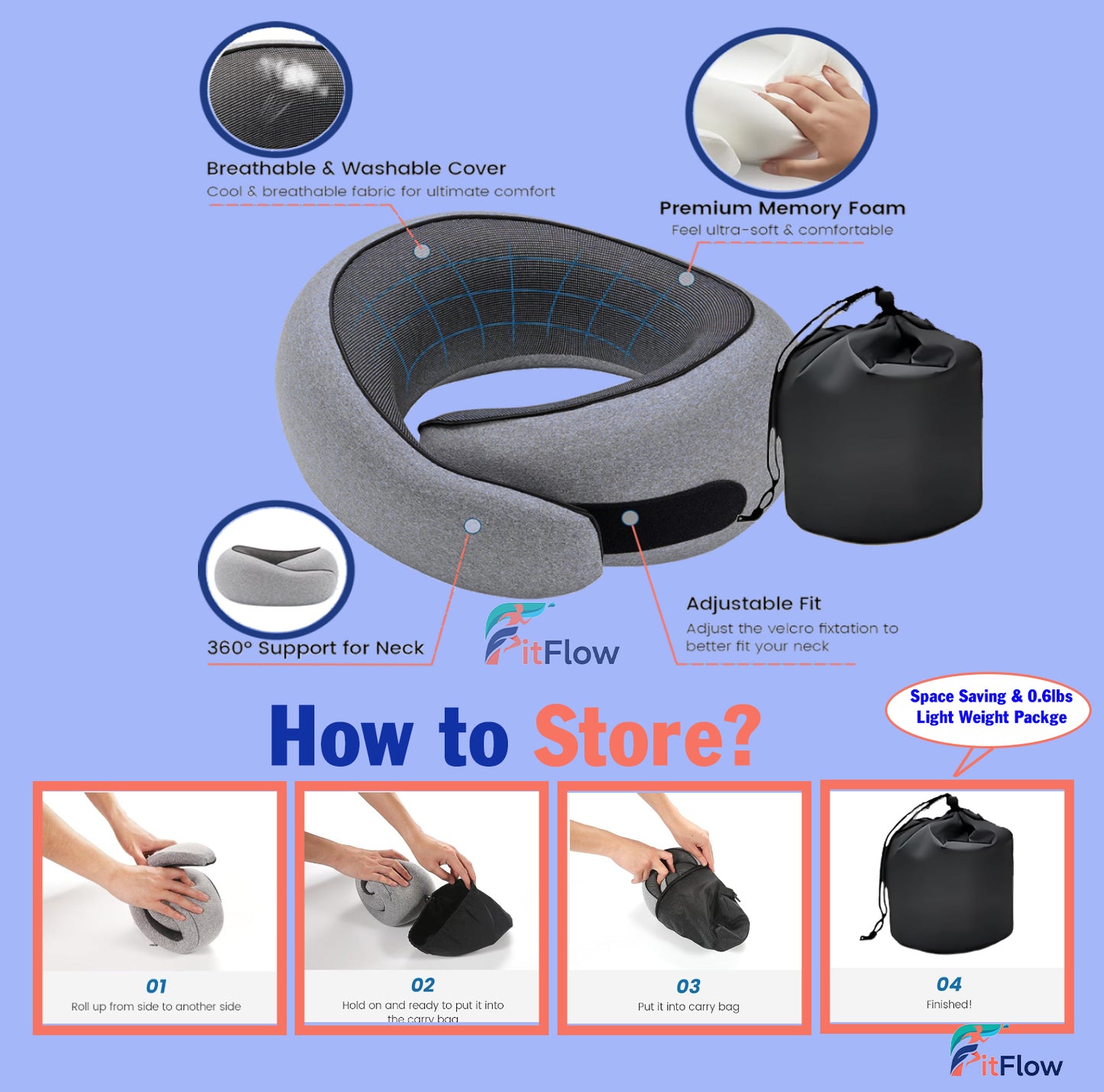 Premium Travel Neck Pillow